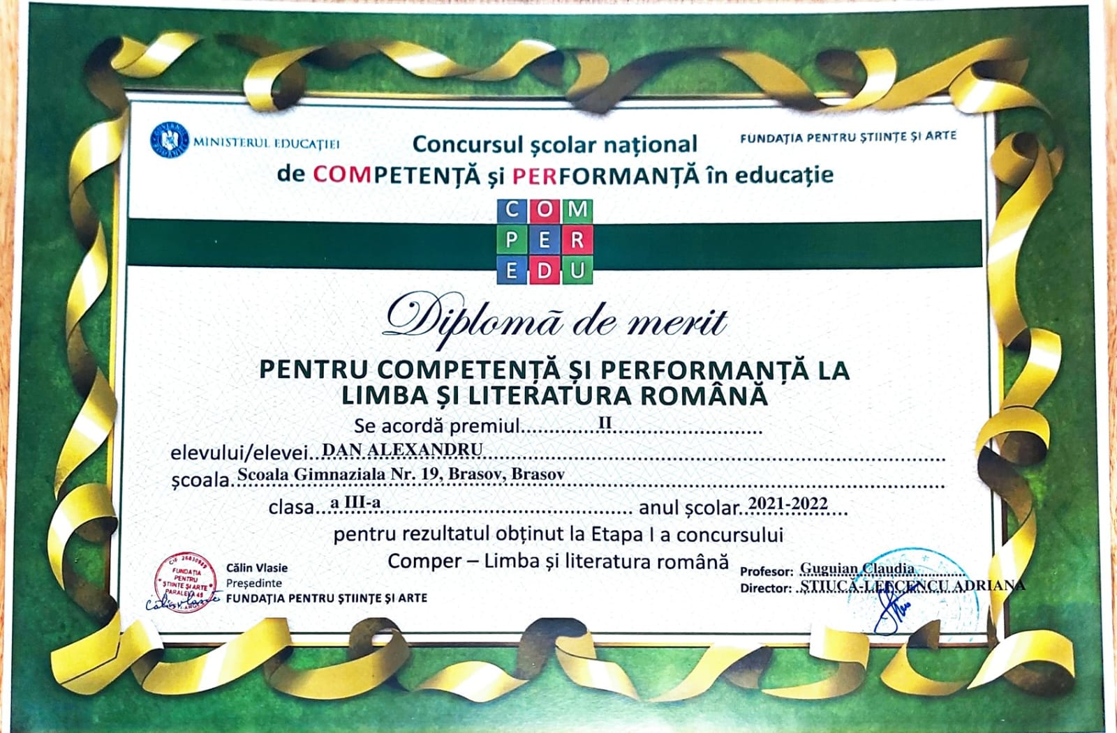 🏅 Comper Diploma